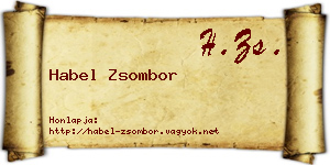 Habel Zsombor névjegykártya